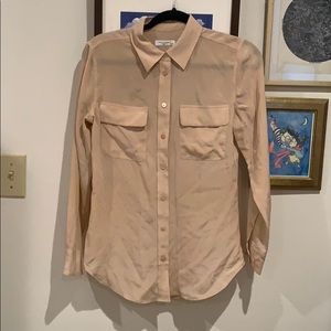 blush equipment femme silk washed blouse xs